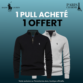 Pull Col Zippé  R&L 1+1 (DÉSTOCKAGE)