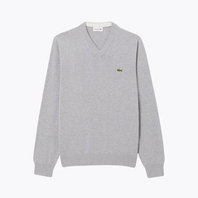 LC Monochrome Cotton V-neck Sweater