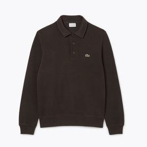 LC Ribbed Cotton Polo Collar Sweatshirt