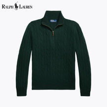 RL Cable-Knit Cashmere Quarter-Zip Jumper