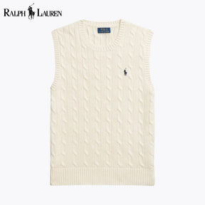 RL Cable-Knit Cotton Sweater Vest