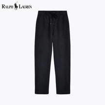 RL Lateef Relaxed Fit Pleated Linen Pant