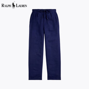 RL Lateef Relaxed Fit Pleated Linen Pant