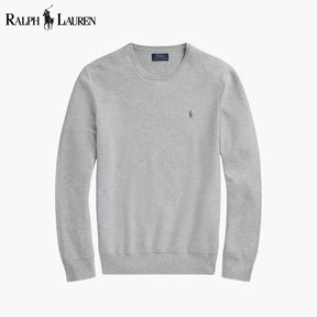 RL Mesh-Knit Cotton Crewneck Sweater