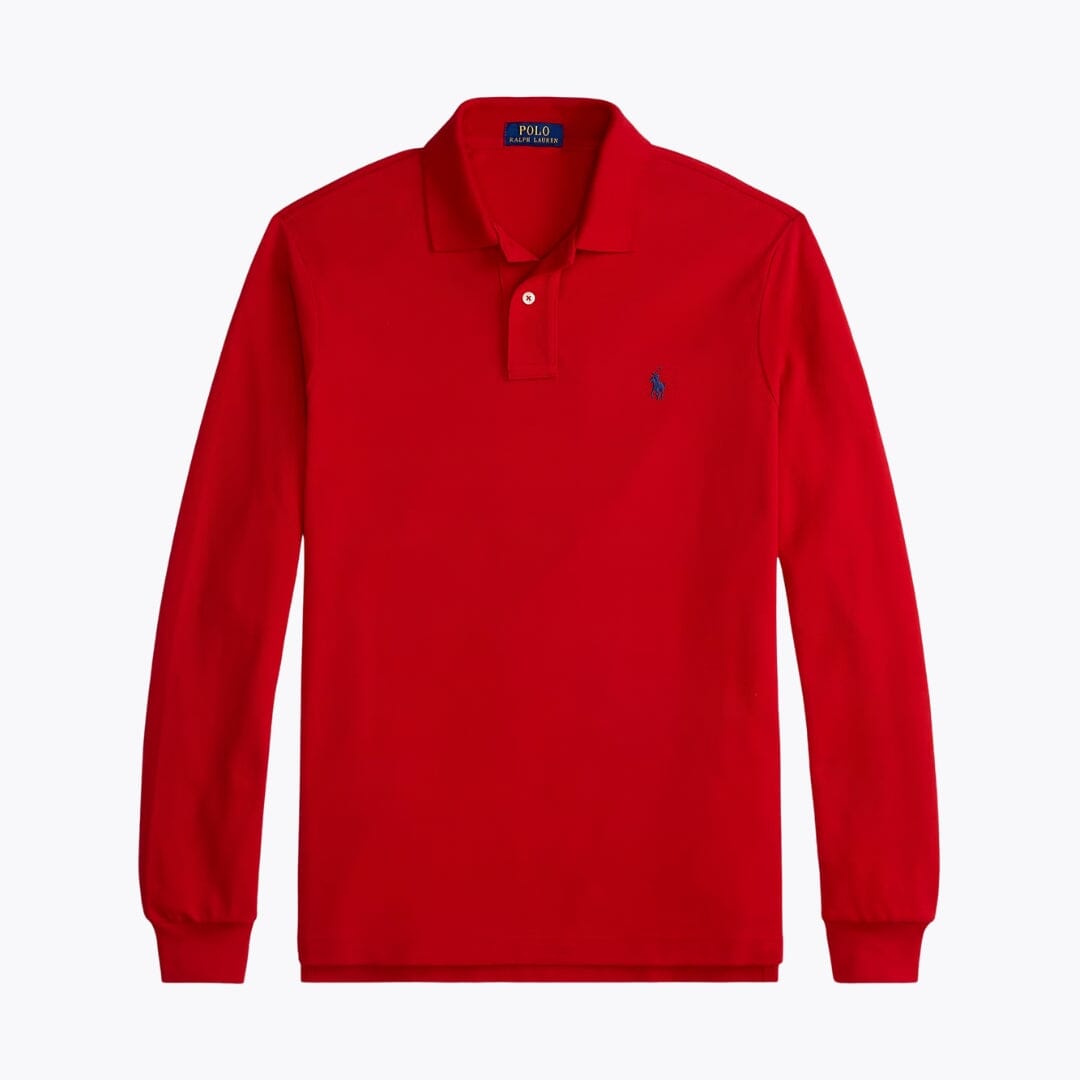 RL Mesh Long-Sleeve Polo Shirt