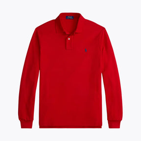 RL Mesh Long-Sleeve Polo Shirt