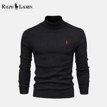 RL Turtleneck Cable-Knit Wool Knit Sweater