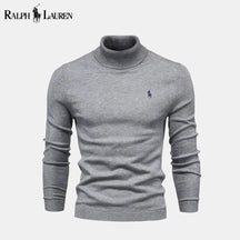 RL Turtleneck Cable-Knit Wool Knit Sweater