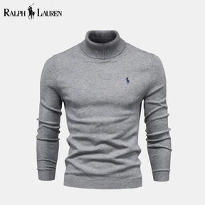 RL Turtleneck Cable-Knit Wool Knit Sweater