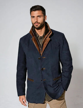 Veste Vintage à Col En Cuir | Auviny™